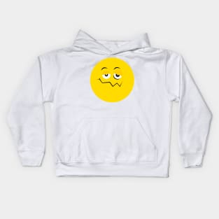 Emoji - drunken sick face Kids Hoodie